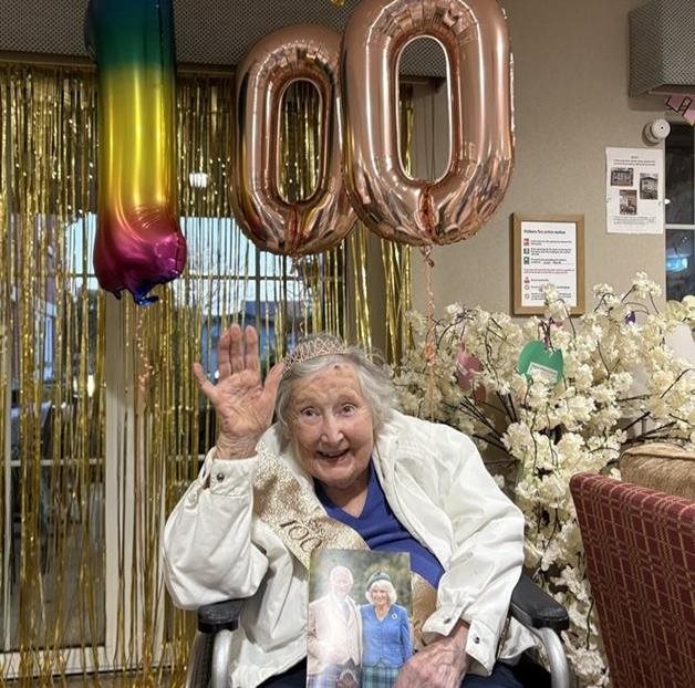 Stansted care home resident celebrates centenarian status with a smile