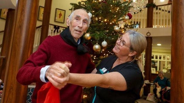 Sway care home residents take part in burlesque workshop