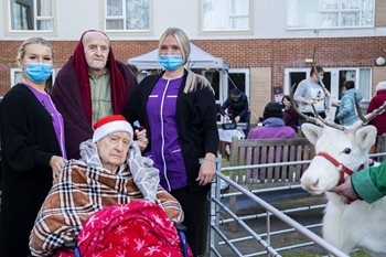 Cloudy with a chance of reindeer! Local care home residents joined by special guests