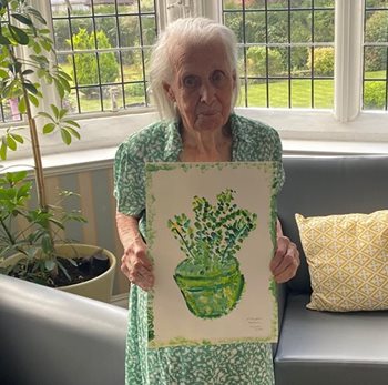 Etching to go! Leatherhead care home residents take part in worldwide art festival