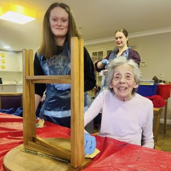 Aberdeen care home residents team up with girl guides for DIY project
