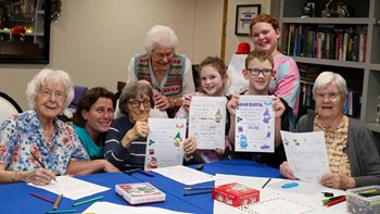 School joins Fareham care home for a journey into Christmas past