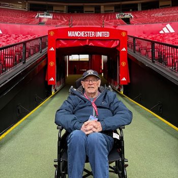 Back of the net! Cheadle care home makes football fan’s dream come true