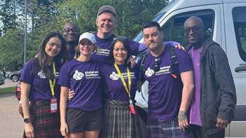 Aberdeen care home team steps up to support charity with donation