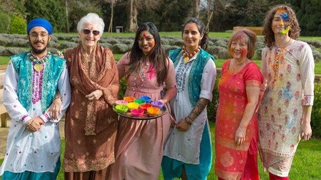 Leatherhead care home residents take part in the Holi festival 
