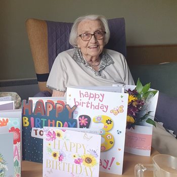 “Keeping busy” – the secret to a long life according to 103-year-old Woolmer Green care home resident
