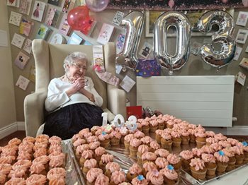 It’s party time! 103-year-old Edinburgh care home resident surprised with special birthday celebrations