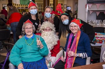 Sleighing all the way! Real-life reindeers visit local care home to make Christmas celebrations extra special