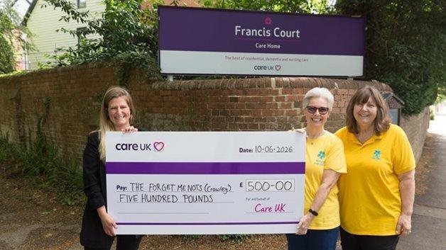 Copthorne care home supports local charity for older people 