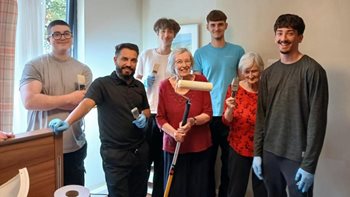 Harrow care home residents team up with local students for a DIY project