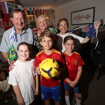 Haywards Heath care home residents team up with schoolchildren for matchday magic