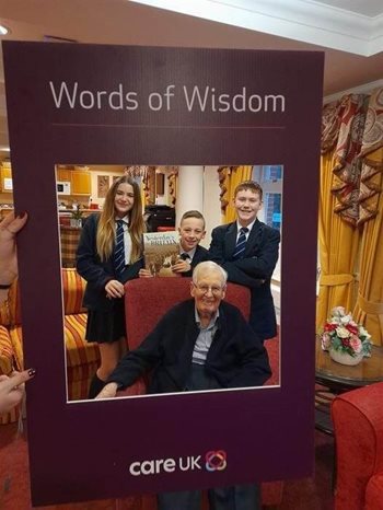 Mobberley care home residents share pearls of wisdom with local school children