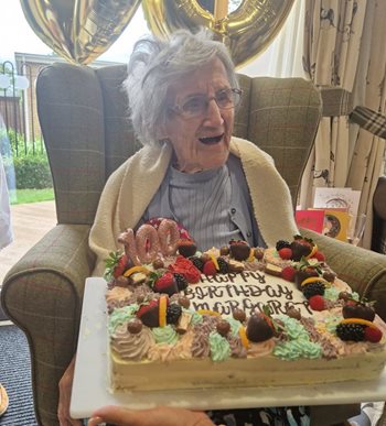‘Stand up tall and smile’ – Local care home resident reveals the secret to a long life on 100th birthday
