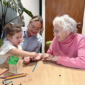 Sutton Coldfield care home residents team up with local nursery for a DIY project