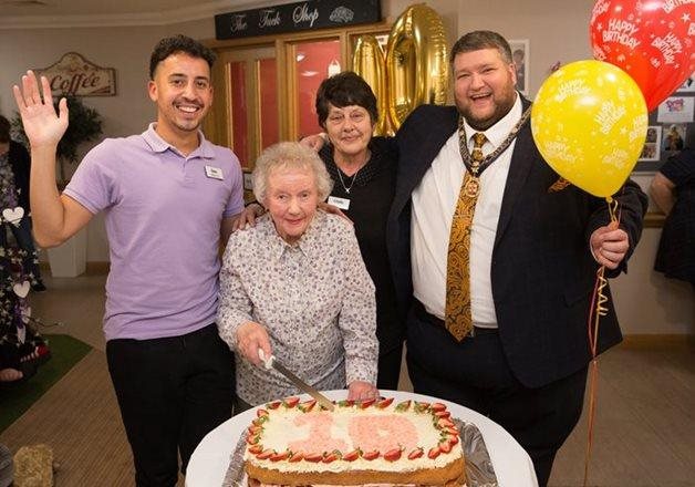 St Ives care home toasts milestone with special guest