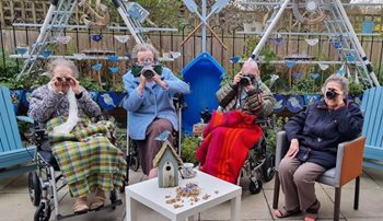 Beak-a-boo! The Big Garden Birdwatch gets off to a flying start at Kingston Vale care home