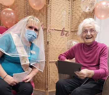 Bath care home residents share pearls of wisdom with a bride to be