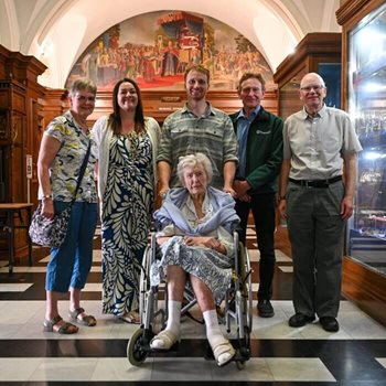 Hessle care home resident brings up century in style