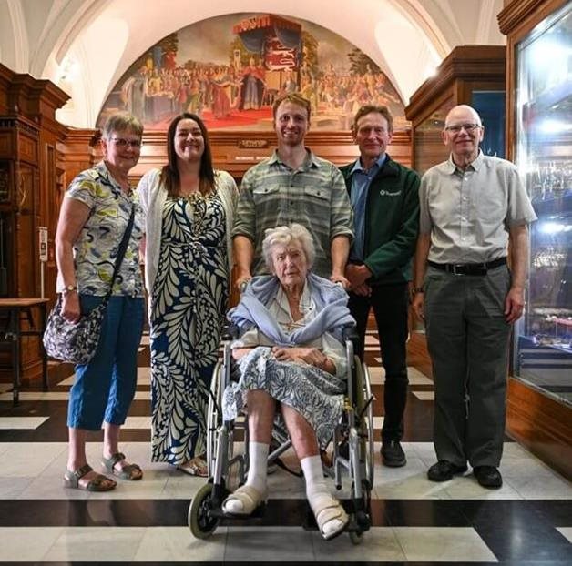 Hessle care home resident brings up century in style
