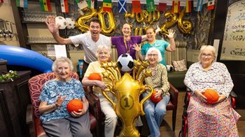 Shrewsbury care home residents team up with fitness coach for matchday magic