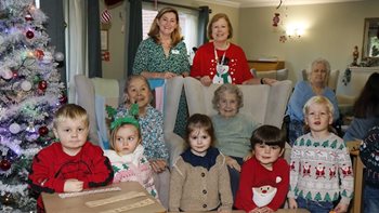 Nursery joins Bury St Edmunds care home for journey into Christmas past