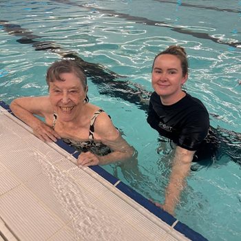 Chelmsford care home resident makes a splash returning to much-loved pastime