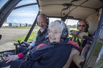 Stroud care home resident’s wish to fly in helicopter made a reality