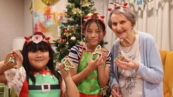 Local children join Fleet care home for a journey into Christmas past