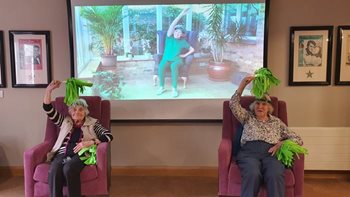 TV star from the 1980s urges older people and care home residents to boost their activity levels
