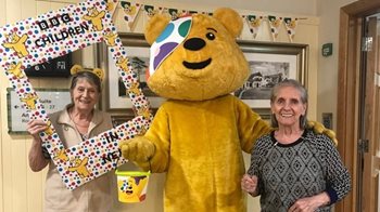 Pudsey Bear visits local care home