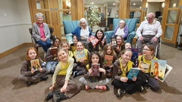 Knebworth care home turns new page with Brownies storytelling visit