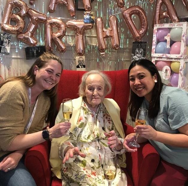 “A drop of sherry” 104-year-old Harrow care home resident shares the secret to a long life