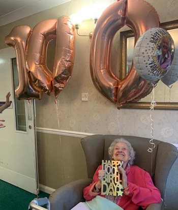 ‘A Baileys a day keeps the doctor away’ – Frimley resident reveals the secret to a long life on her 100th birthday
