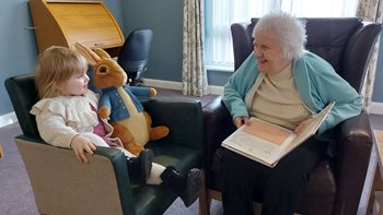 A story that’s plot on – Bury St Edmunds care home residents read bedtime stories to local children