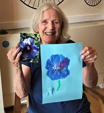 Etching to go! Crowborough care home residents take part in worldwide art festival