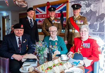 RAF veteran celebrates 104th birthday with fellow veterans in a service of Remembrance 