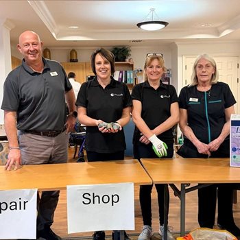 Stockport care home residents team up with community group for a DIY project