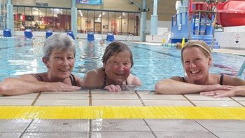 Chichester care home resident returns to the pool