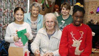 Local primary school joins Maidstone care home for a journey into Christmas past
