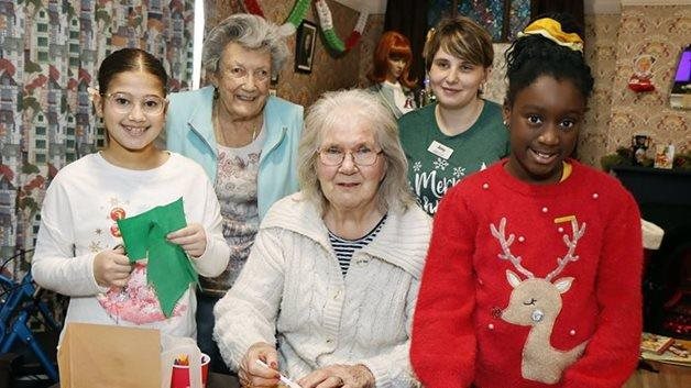 Local primary school joins Maidstone care home for a journey into Christmas past