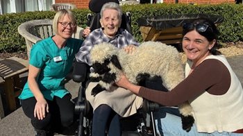 Lambs leap into Newbury care home