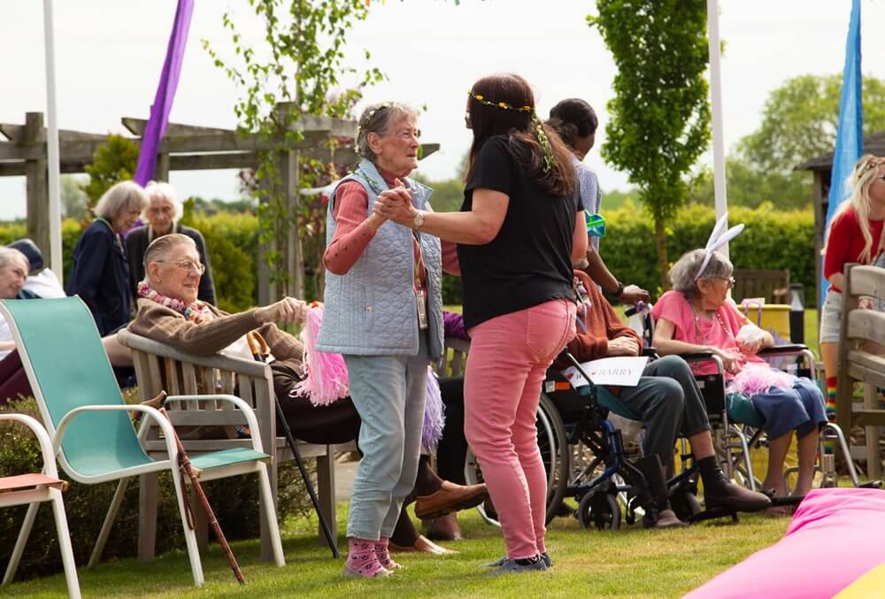 The team at Ambleside transformed the garden into 'Amblefest' for the residents to enjoy.