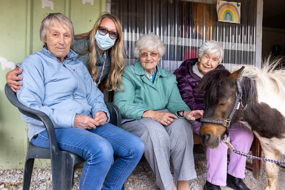 Residents Jean, 82, and Hildegard, 91, joined Diana for the reminiscent trip – horses and ponies are a firm favourite for the ladies.