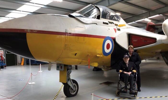 Amherst care home organised a special trip for a retired RAF pilot, Tony, to return to the cockpit of the plane he flew during World War Two.  
