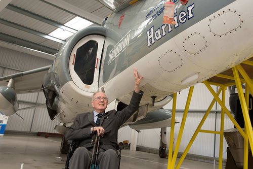 A guided toured was organised for Roy, complete with a visit to see the collection of Harrier Jets – where Roy had no struggle knowing what every single button and dial did. 