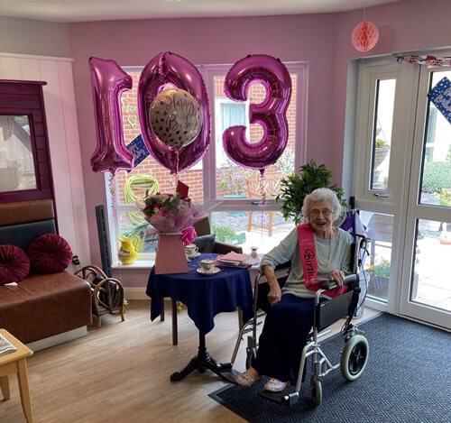 Care Assistant - Davers Court Olwyn 103rd Birthday
