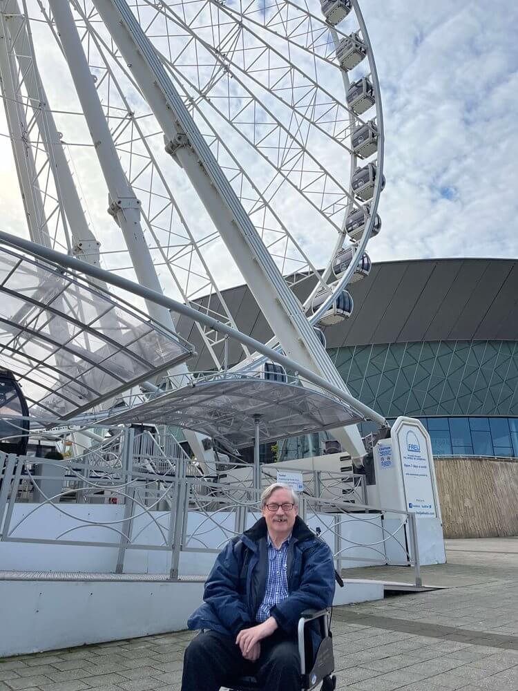 Rick, aged 69 and resident at Care UK's Abney Court, told his care team he wished to take a spin on a Ferris wheel once again, so they made his wish come true.