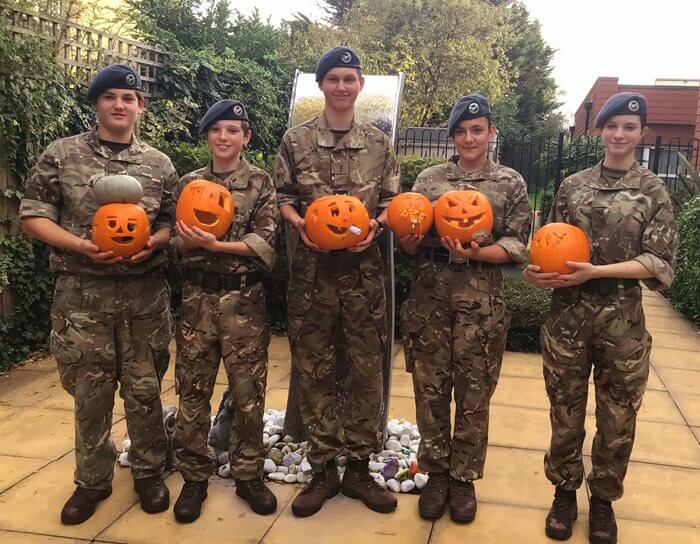 Housekeeper - Ivy Grove - Pumkin carving with cadets 