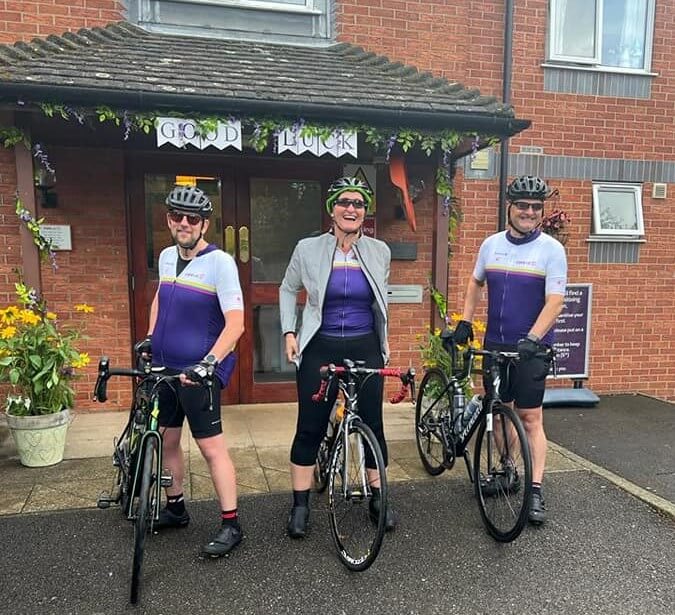 The executive team cycled 400 miles from Care UK's oldest care home to its newest.