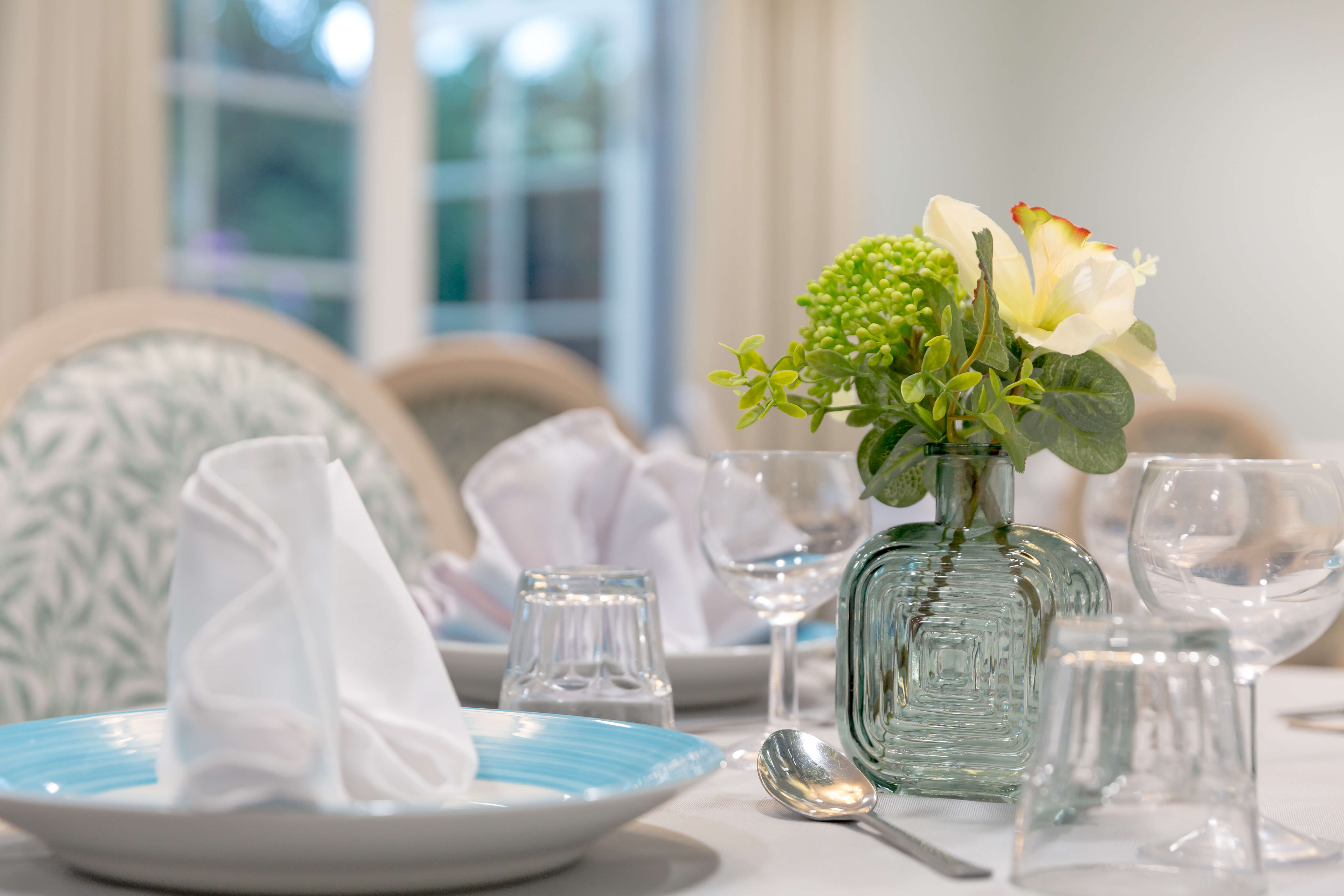 Colne View's beautifully refurbished dining room